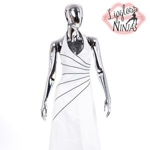 Black & White floor length gown